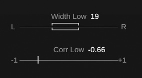 correlation meter close to value -1