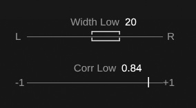 correlation meter close to value +1