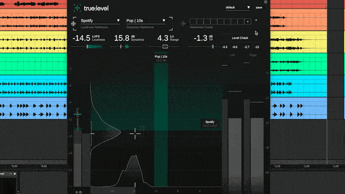 How to add reference tracks in sonible's true:level audio plugin