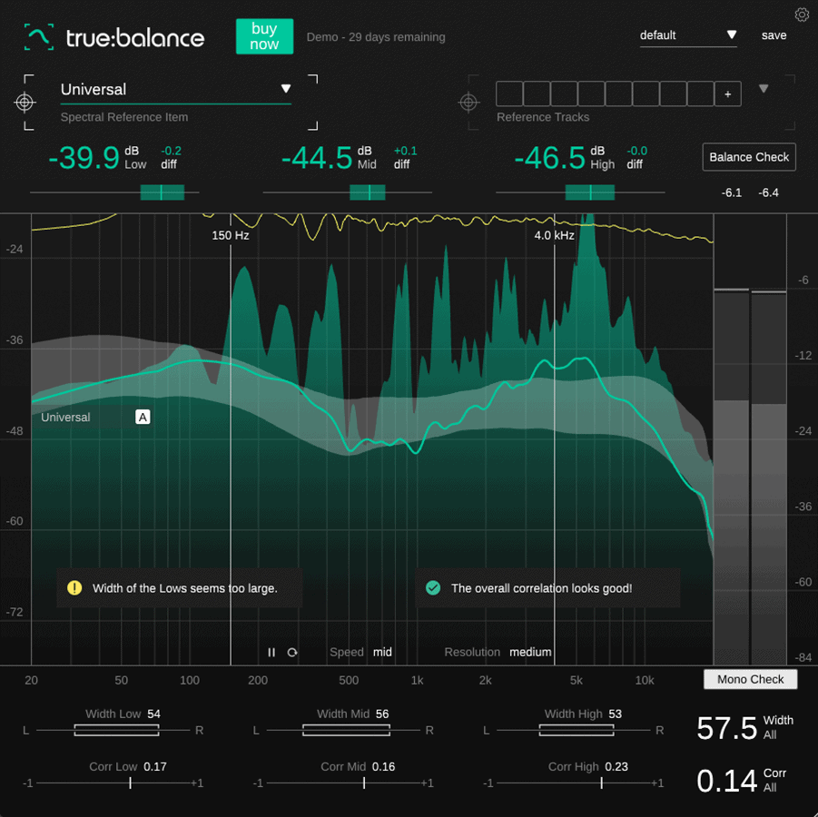 Stevie Wonder - Superstition (1972) on sonible's true:balance to show it's spectral balance