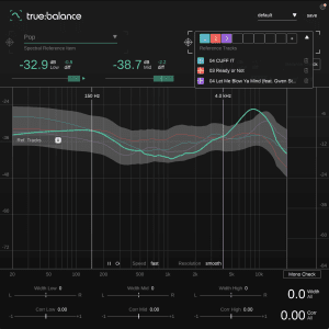 sonible true:balance plugin with loaded reference tracks