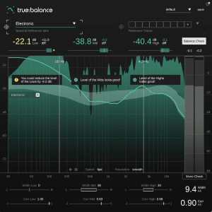 true:balance interface showing suggested mix moves to improve a mix