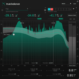 true:balance analysiert ein Signal mit zwei Referenztracks