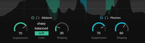 sibilance and plosive controls