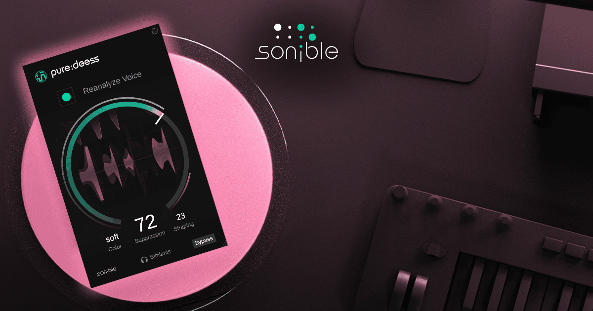 pure:deess by sonible - The compact, AI-powered de-esser for creators